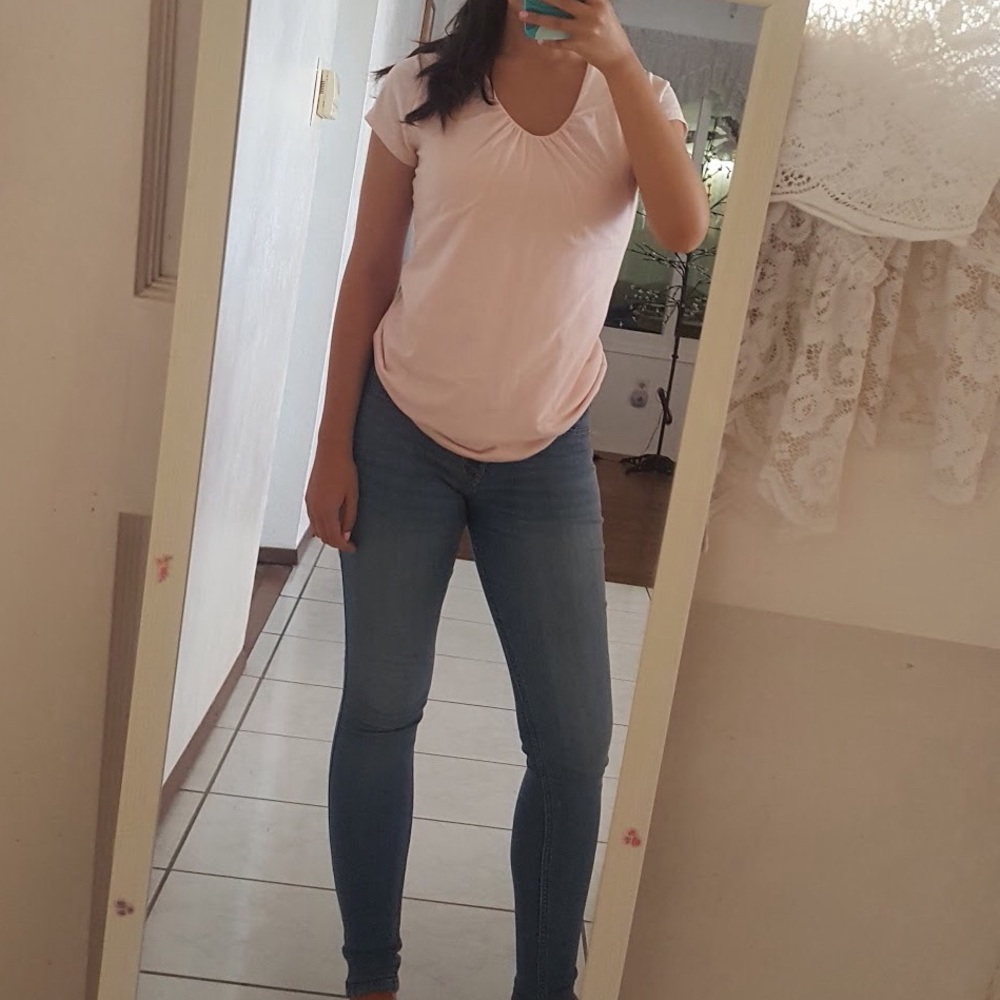 Simple pink blouse